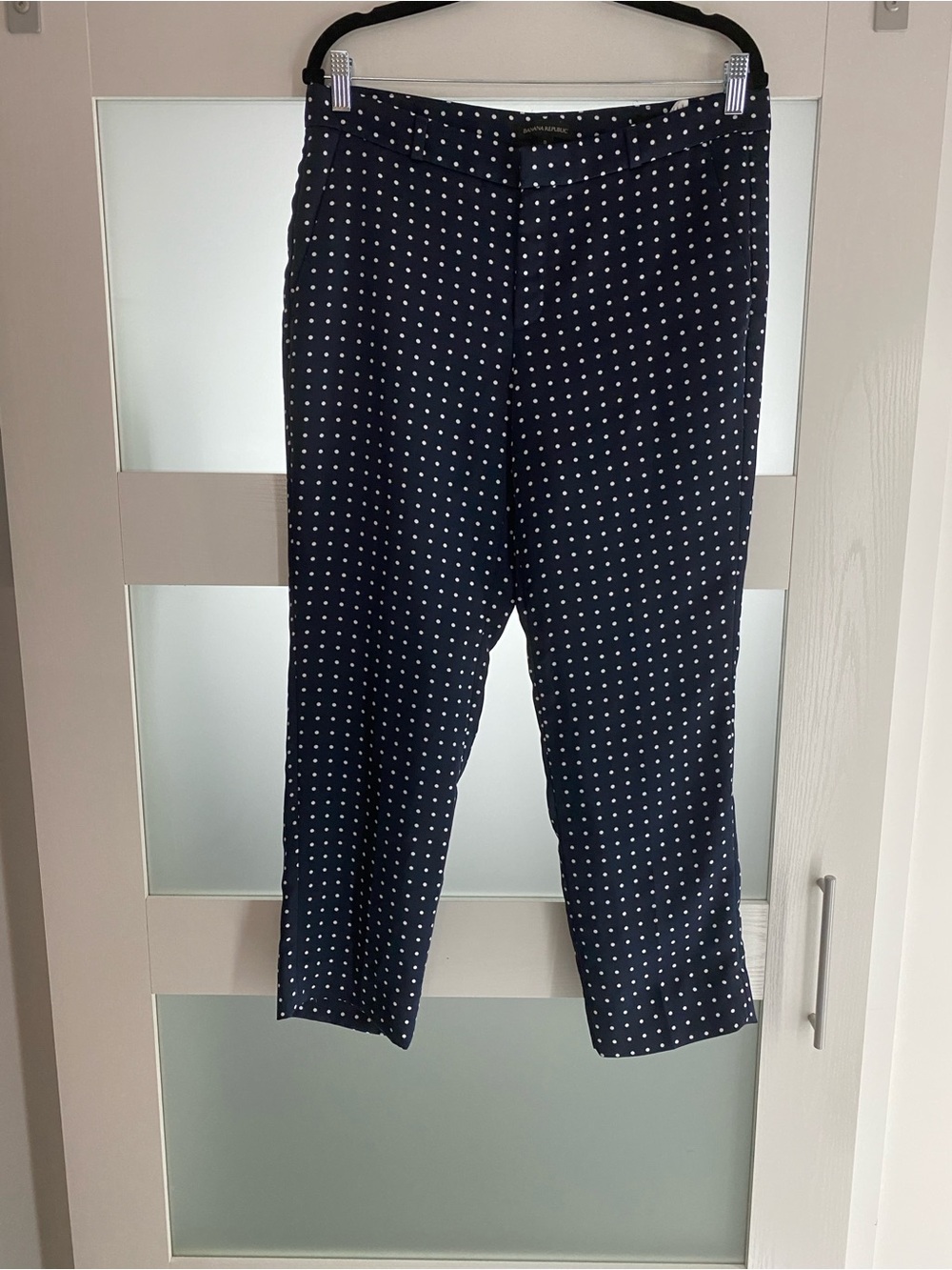 Woman’s Navy Polka Dot Dress Pants